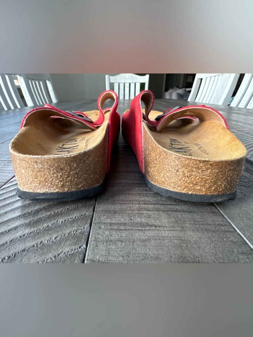 Plakton - Made in Spain Adjustable Cork Slide Suede Sandals Women's Size 38 (7) - Picture 13 of 16